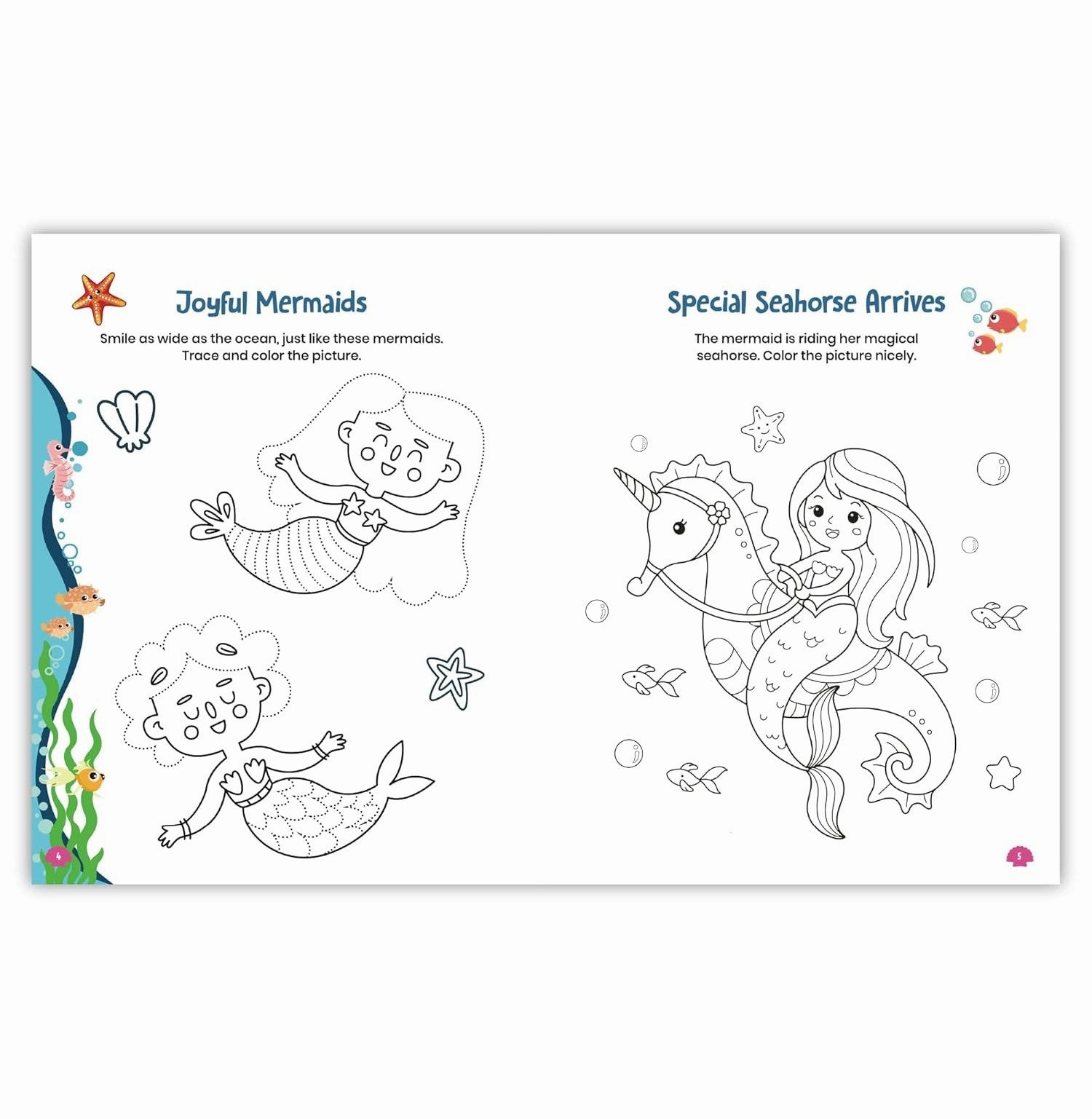 Discover & grow Learn & grow Kids Coloring Book: Mermaid