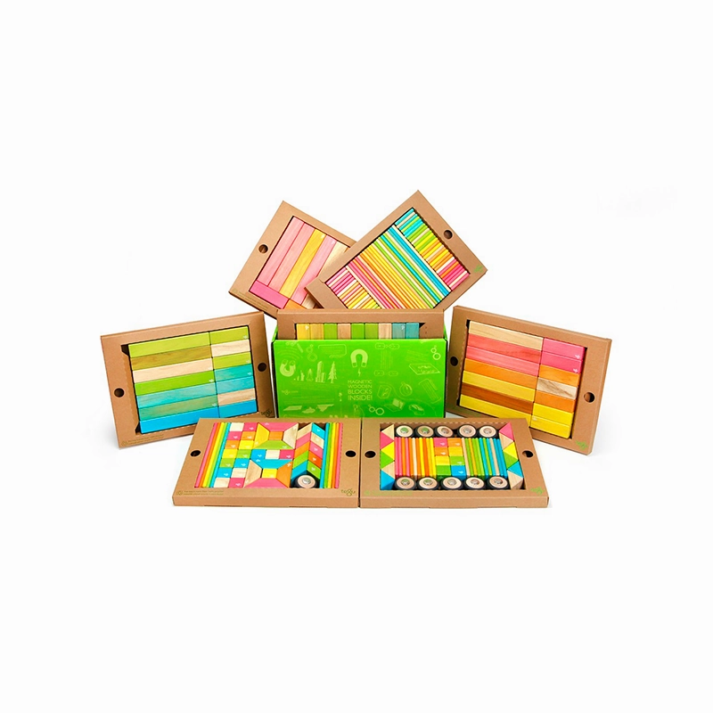 Magnetic Wooden Blocks Classroom Kit - 240 Pieces Tiny thinkers Early discovery