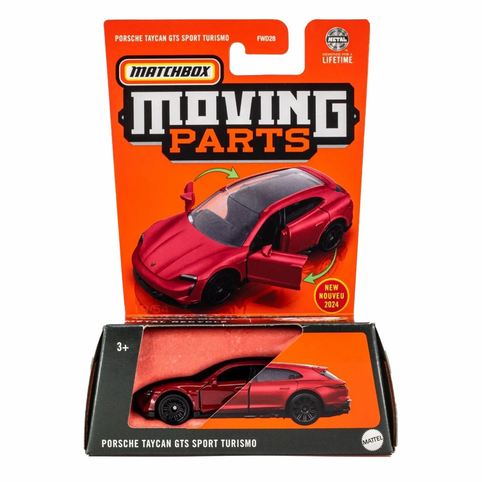 Smart & fun Playroom learning Matchbox 1:64 Car Moving Parts - Assorted