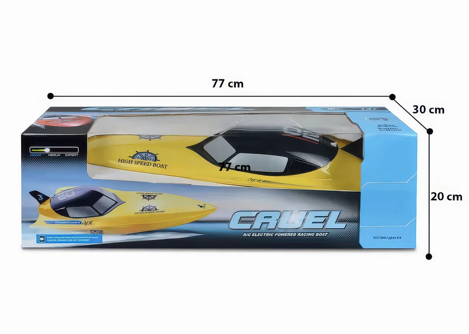 Cruel High-Speed 2.4 Ghz Rc Racing Boat 74Cm With Lights Enrichment activities Learning tools