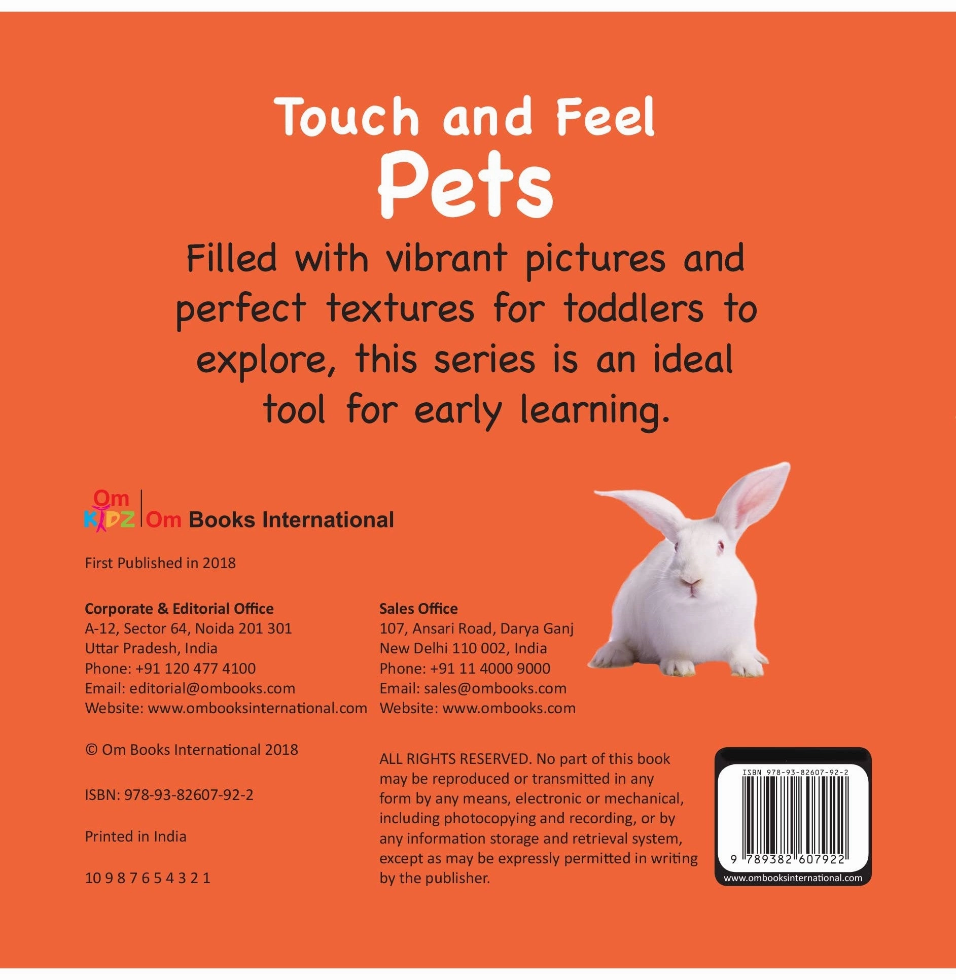 Board Book:Touch And Feel: Pets [Board Book] Om Books Editorial Team Fun-based learning
