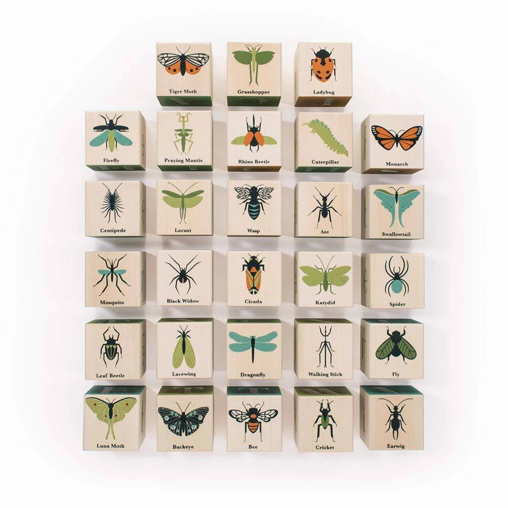 Smart activities for young learners Thoughtful learning Bugs Wooden Alphabet Blocks