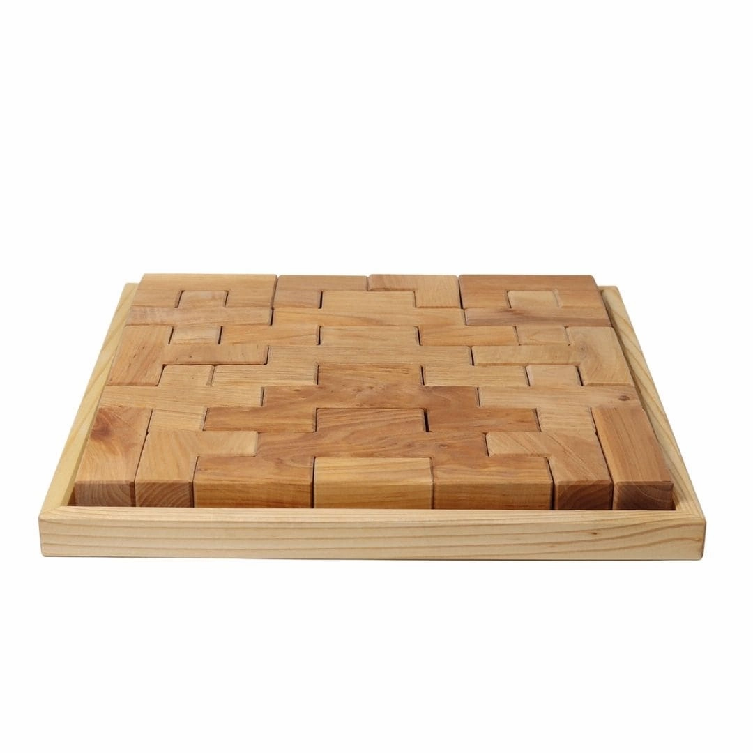 Kids discovery tools Brain boosters Wooden Stairway Building Blocks Set