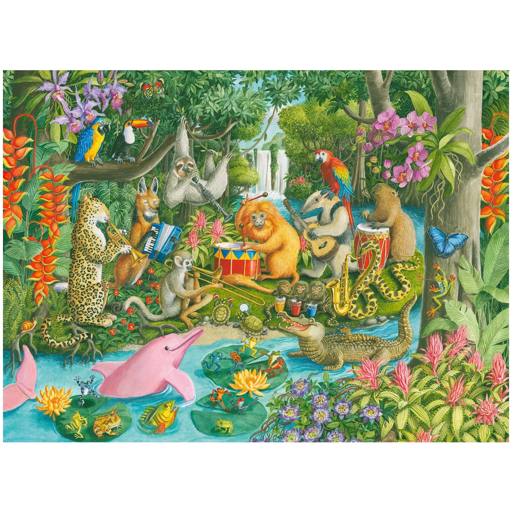Learn at home Fun for curious minds 100 Pc Puzzle - Rainforest River Band
