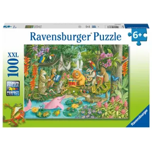 Young minds at work Home learning tools 100 Pc Puzzle - Rainforest River Band