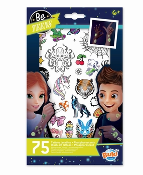 Educational fun Be Teens Glow-In-The-Dark Temporary Tattoos - Set Of 75