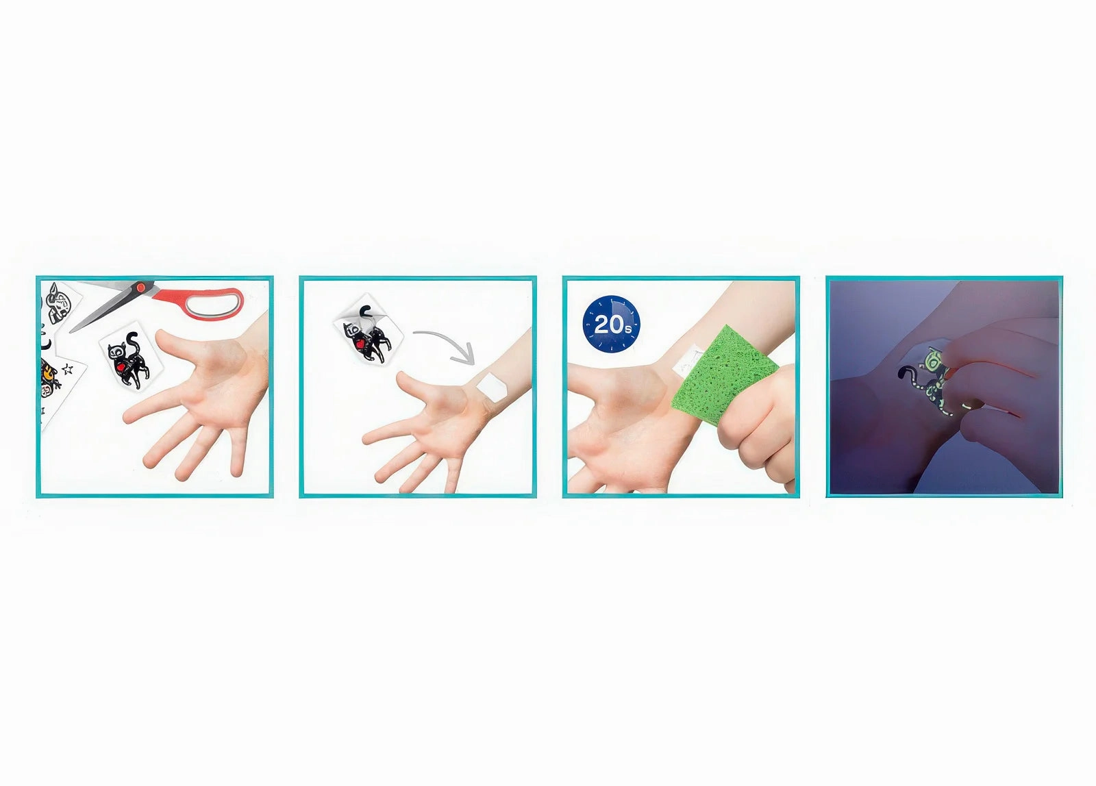 Smart little ones Learning fun Be Teens Glow-In-The-Dark Temporary Tattoos - Set Of 75