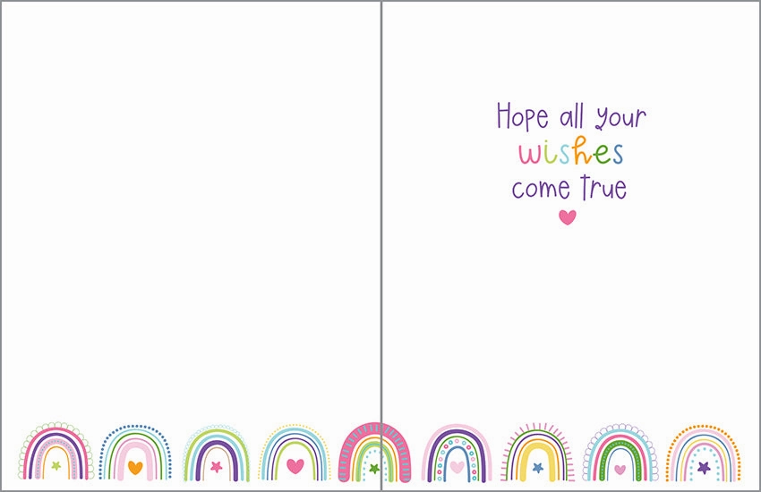 Rainbows Birthday Card Happy hands Playful learning