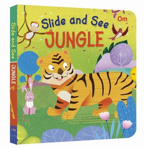 Little builders Mindful play Slide And See Board Book : Jungle [Paperback] Om Books International