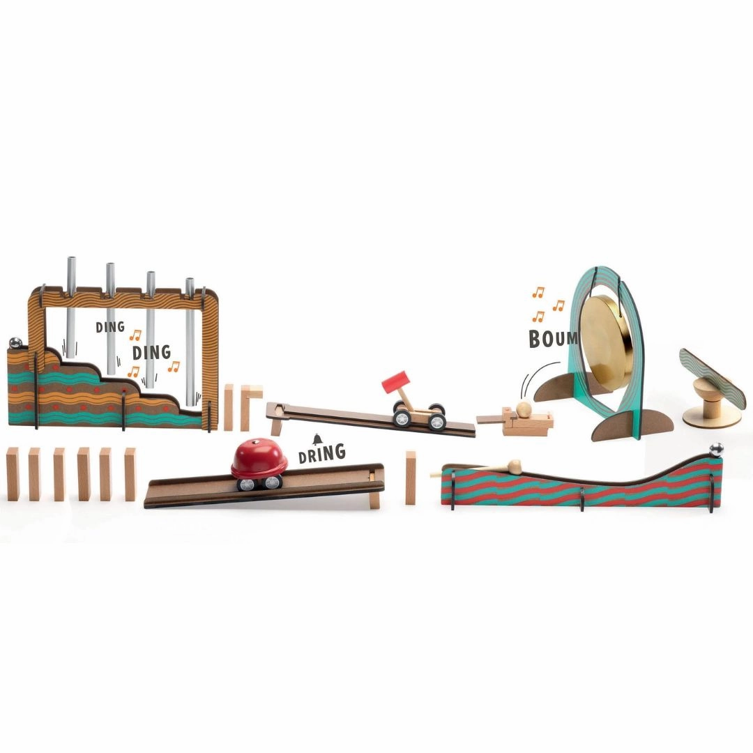 Zig & Go Wooden Music Building Game - 52 Piece Set Child development Hands-on discovery