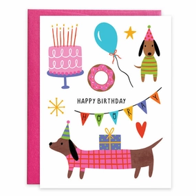 Dachshund Birthday Card Little hands