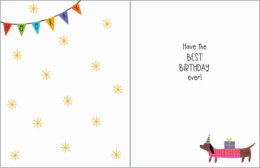 Dachshund Birthday Card Thoughtful learning