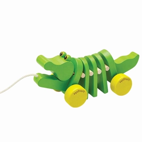 Young minds at work Dancing Alligator Wooden Pull Toy