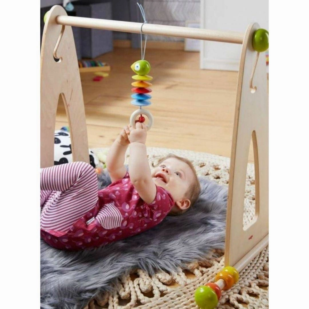 Dangling Wooden Figure Parrot Stroller And Crib Toy Fun for curious minds
