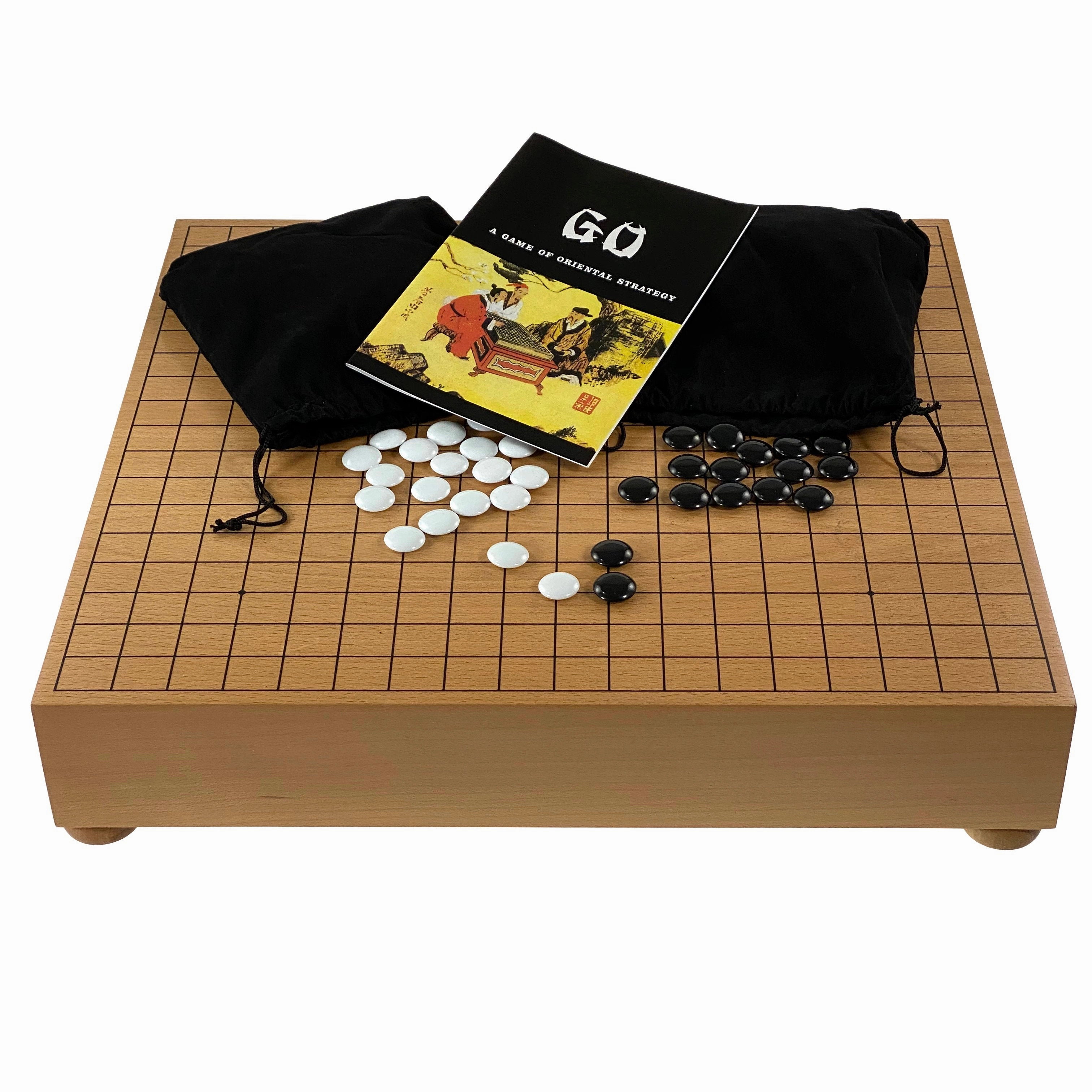 Deluxe Complete Wooden Go Game And Storage Chest