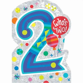 Smart kids gear Joyful learning 2Nd Birthday Foil Card