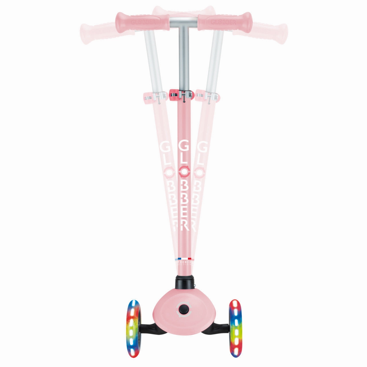Little creators Globber Primo Lights V2 Scooter - Pastel Pink / Coral Pink (3 - 7Y )