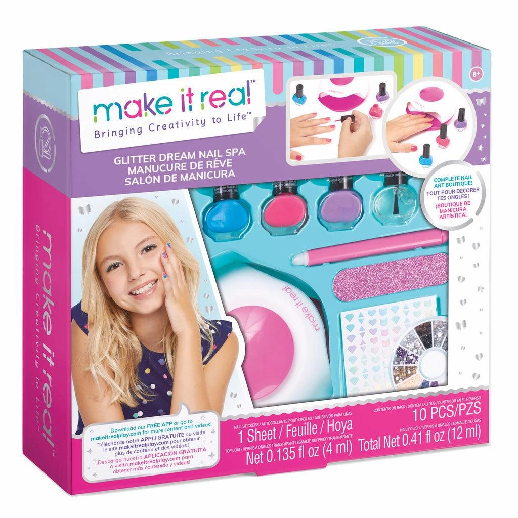 Make It Real Glitter Dream Nail Spa Fun for curious minds