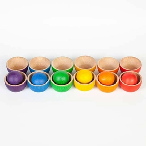Fun for curious minds Fun-based learning Wooden Bowls & Balls Matching Game
