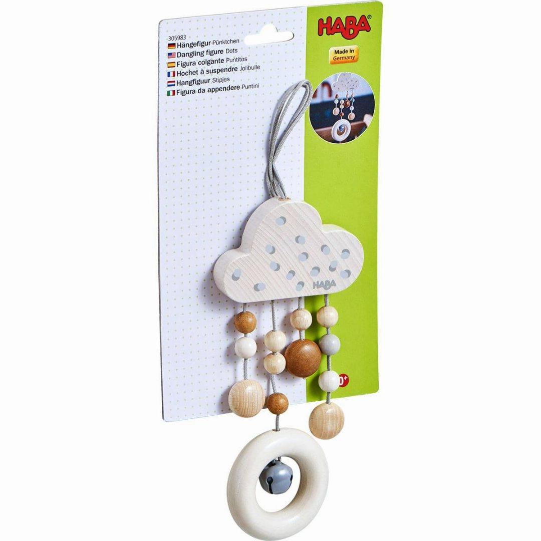 Young minds at work Brain boosters Wooden Dangling Figure Dots With Bell