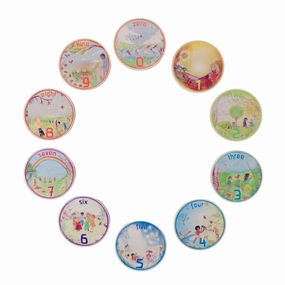 Parent-approved learning Playful learning Wooden Math Number Coins Set