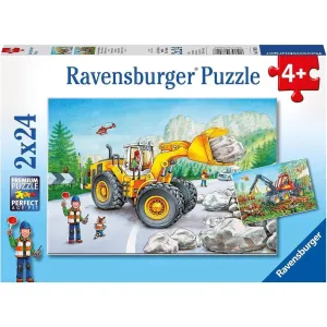 Kids essentials Young minds at work Diggers At Work 2 X 24Pc