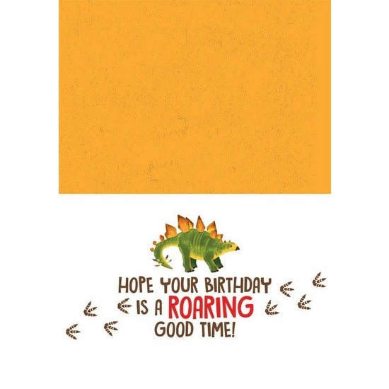 Parent-approved learning Happy hands Dino-Mite Foil Birthday Card