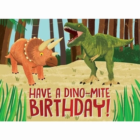 Dino-Mite Foil Birthday Card Early learning