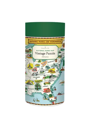 Cavallini & Co. National Parks Map 1000 Piece Puzzle Kids essentials
