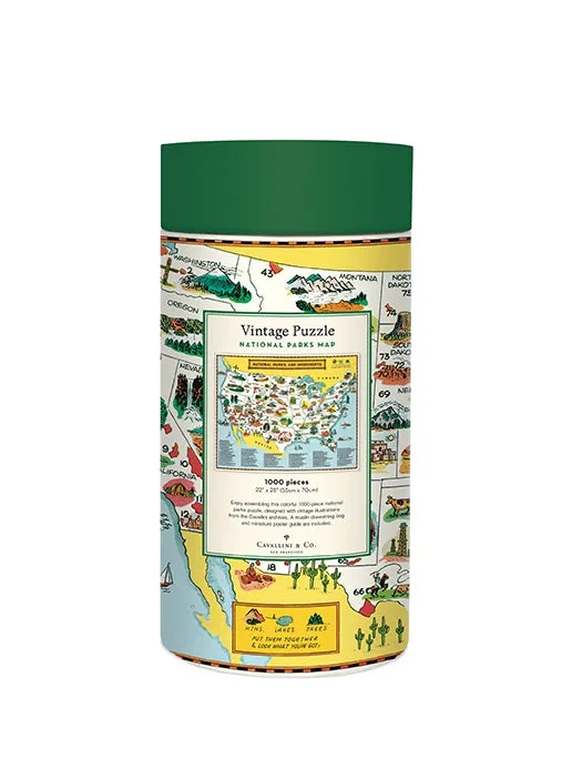 Cavallini & Co. National Parks Map 1000 Piece Puzzle Kid-focused experiences