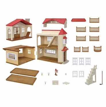 Red Roof Country Home With Attic Designed for development Creative kids