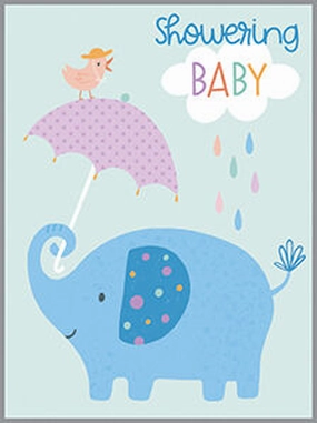 Little creators Playroom learning Showering Baby Enclosure Card