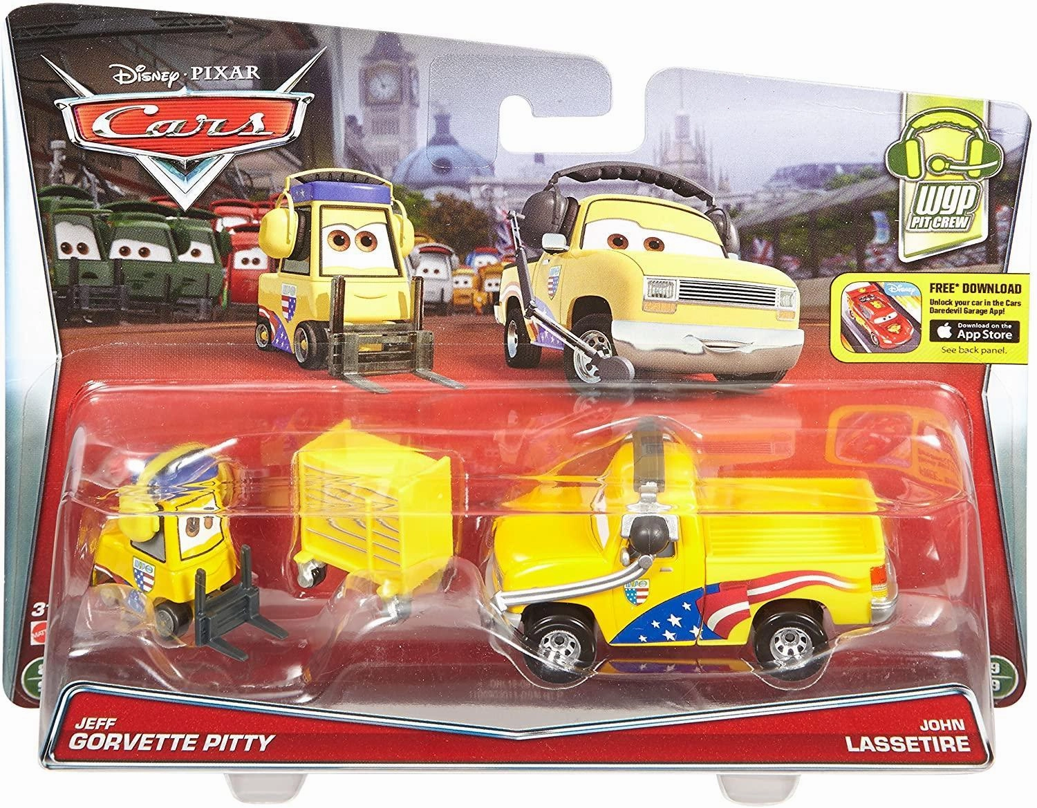 Smart little ones Disney Cars Dhl15 Jeff Gorvette Pitty And John Lassetire Playset