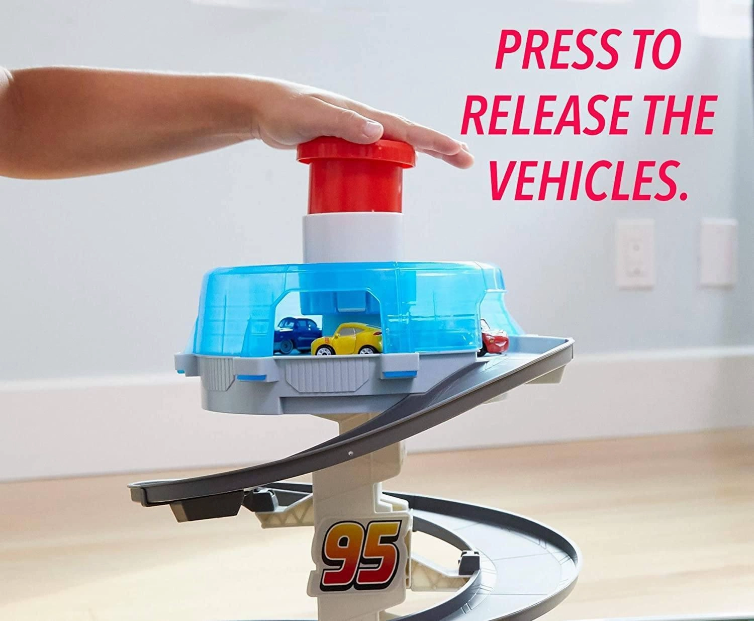 Smart kids gear Joyful learning Disney Cars Fyn86 Movie Mini Spiral, Spinning Race Set