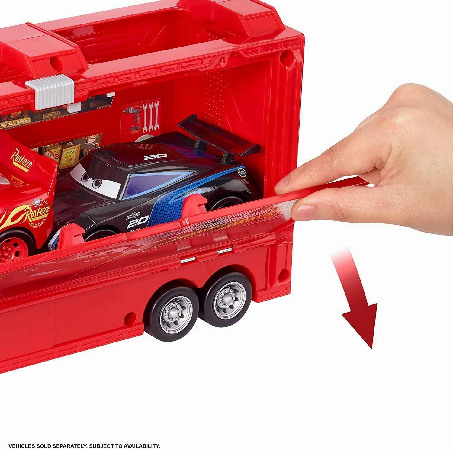 Playful learning Little adventures Disney Pixar Cars Mcqueen Track Chat & Haul Mack Lightning McqueenS Hauler