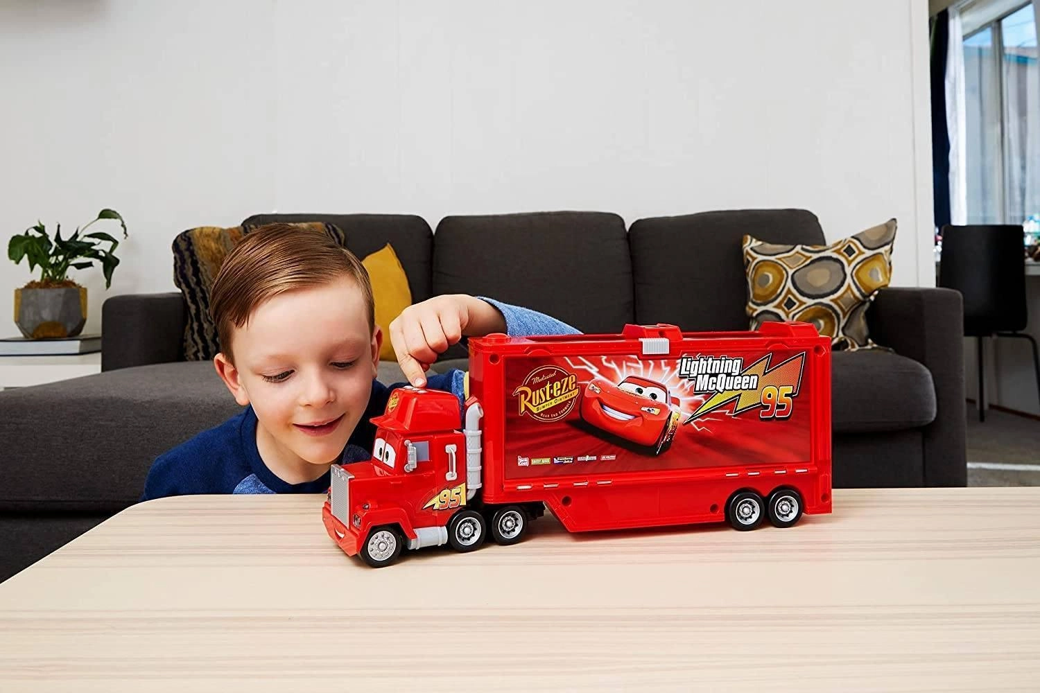 Disney Pixar Cars Mcqueen Track Chat & Haul Mack Lightning McqueenS Hauler Educational fun Enrichment activities