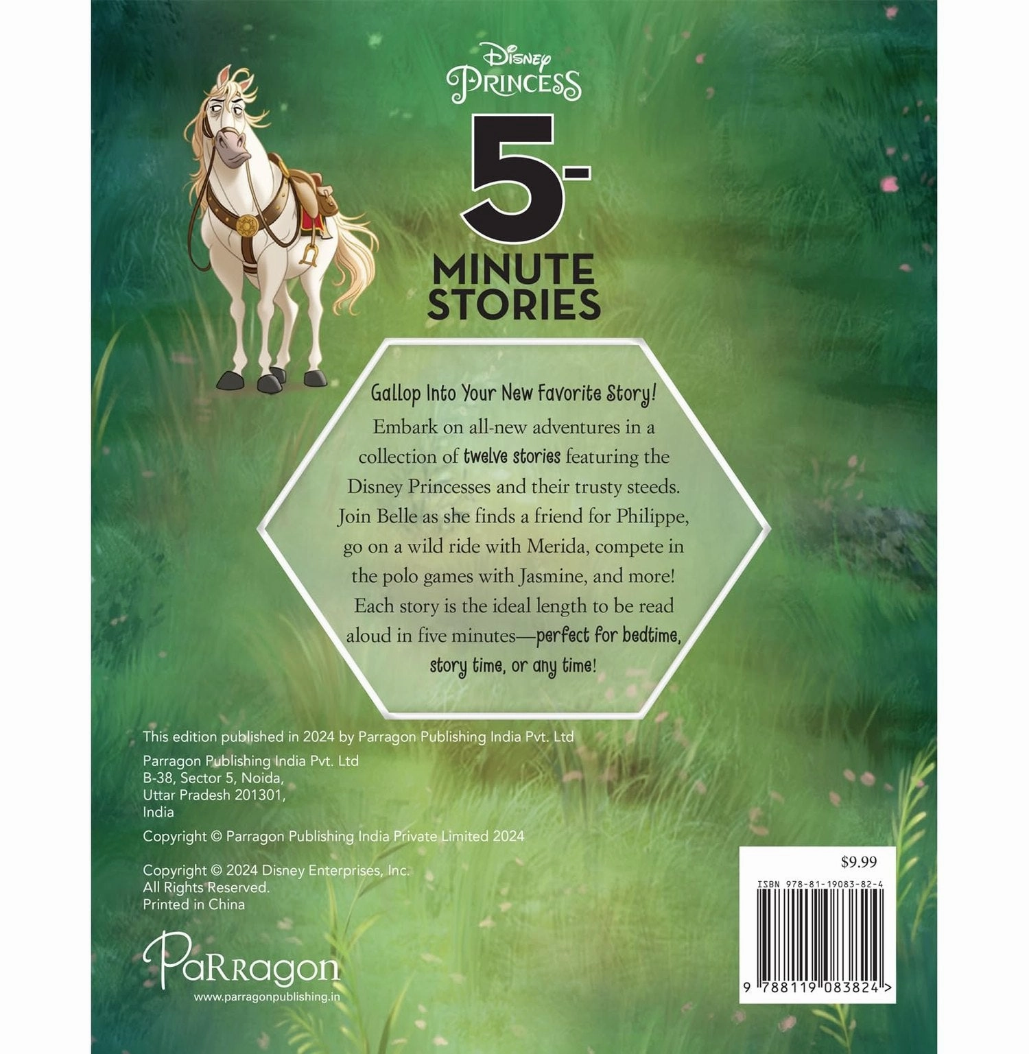 Learning fun Disney Princess: 5:Minute Stories Book : Storybook For Kids : Princess Stories For Girls [Hardcover] Parragon