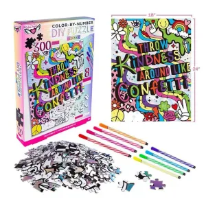 Playroom learning Hands-on discovery Diy Color-By-Number Puzzle - Throw Kindness Like Confetti