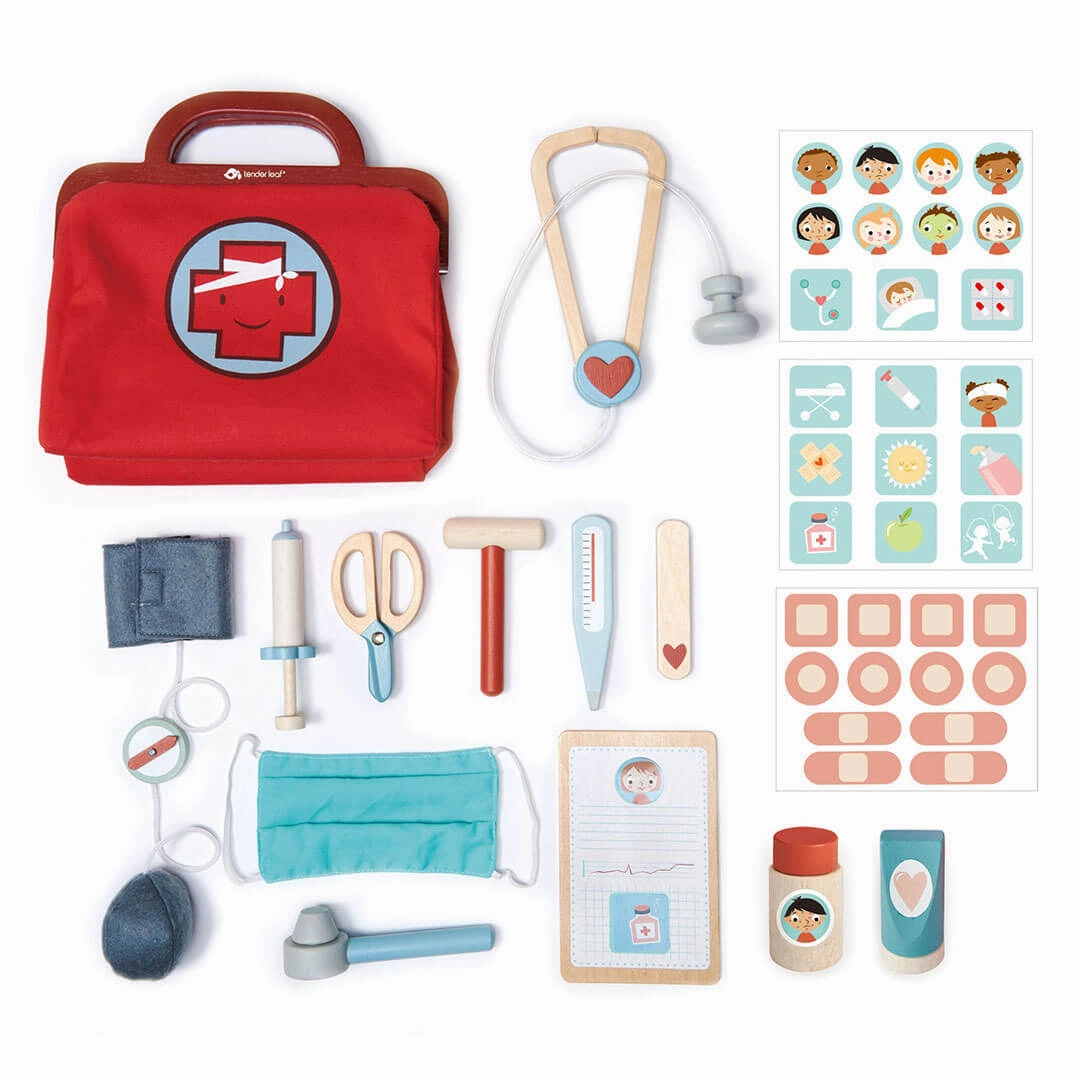 Young explorers Doctor'S Bag Wooden Play Set