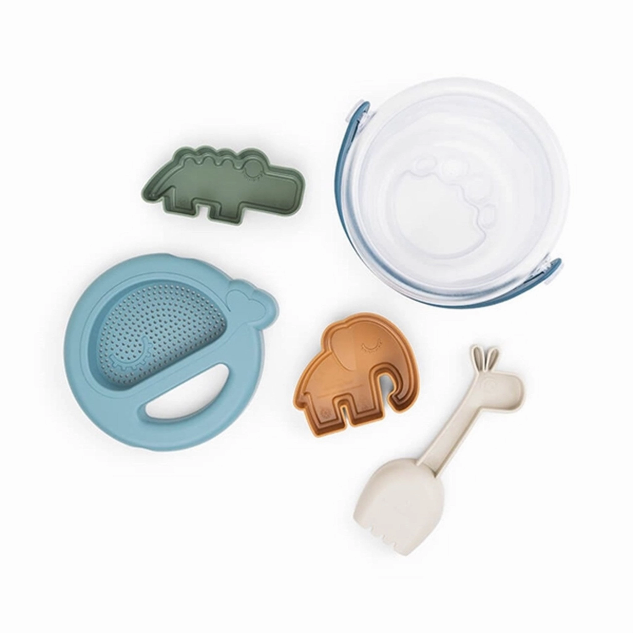 Exploration gear Done By Deer Sand Play Set 5 Pcs Deer Friends Blue Mix