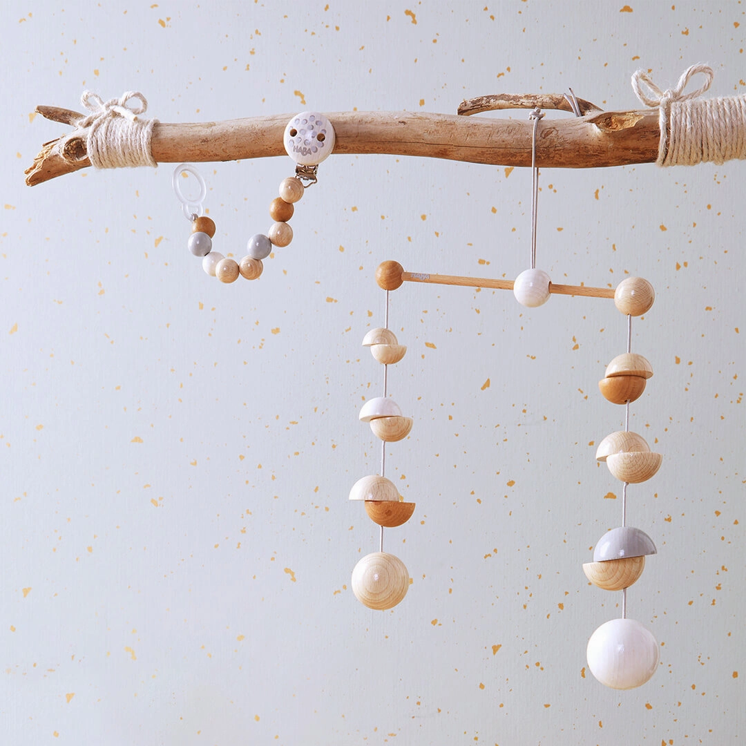 Little builders Dots Wooden Nursery Mobile
