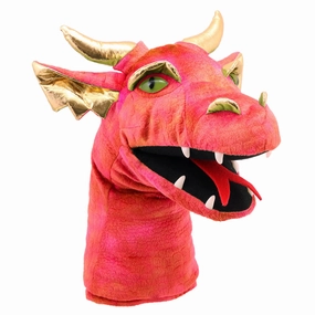 Dragon Head Red Puppet Educational fun Little builders