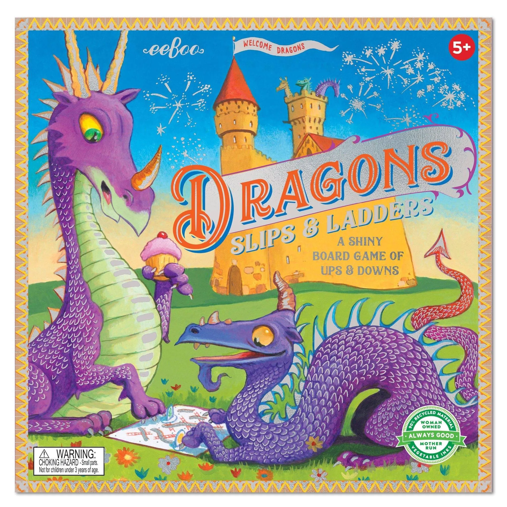 Dragons Slips & Ladders Board Game Learn & grow Exploration made fun