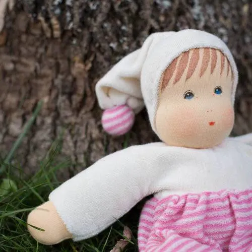 Active learners Organic Waldorf Baby Doll - Pink (Multiple Skin Tones)