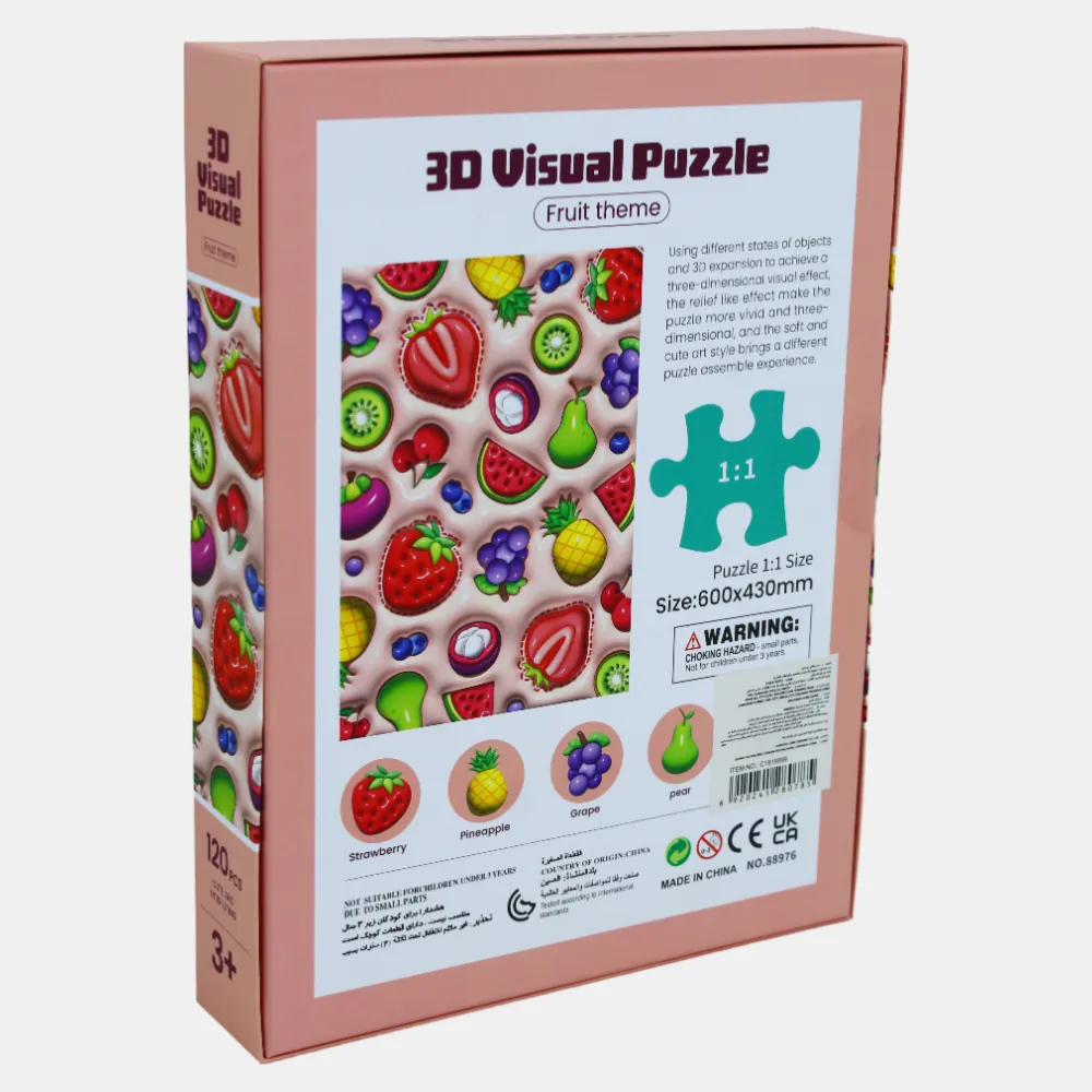 Skill-building tools 3-D Visual Puzzle - Fruit Theme