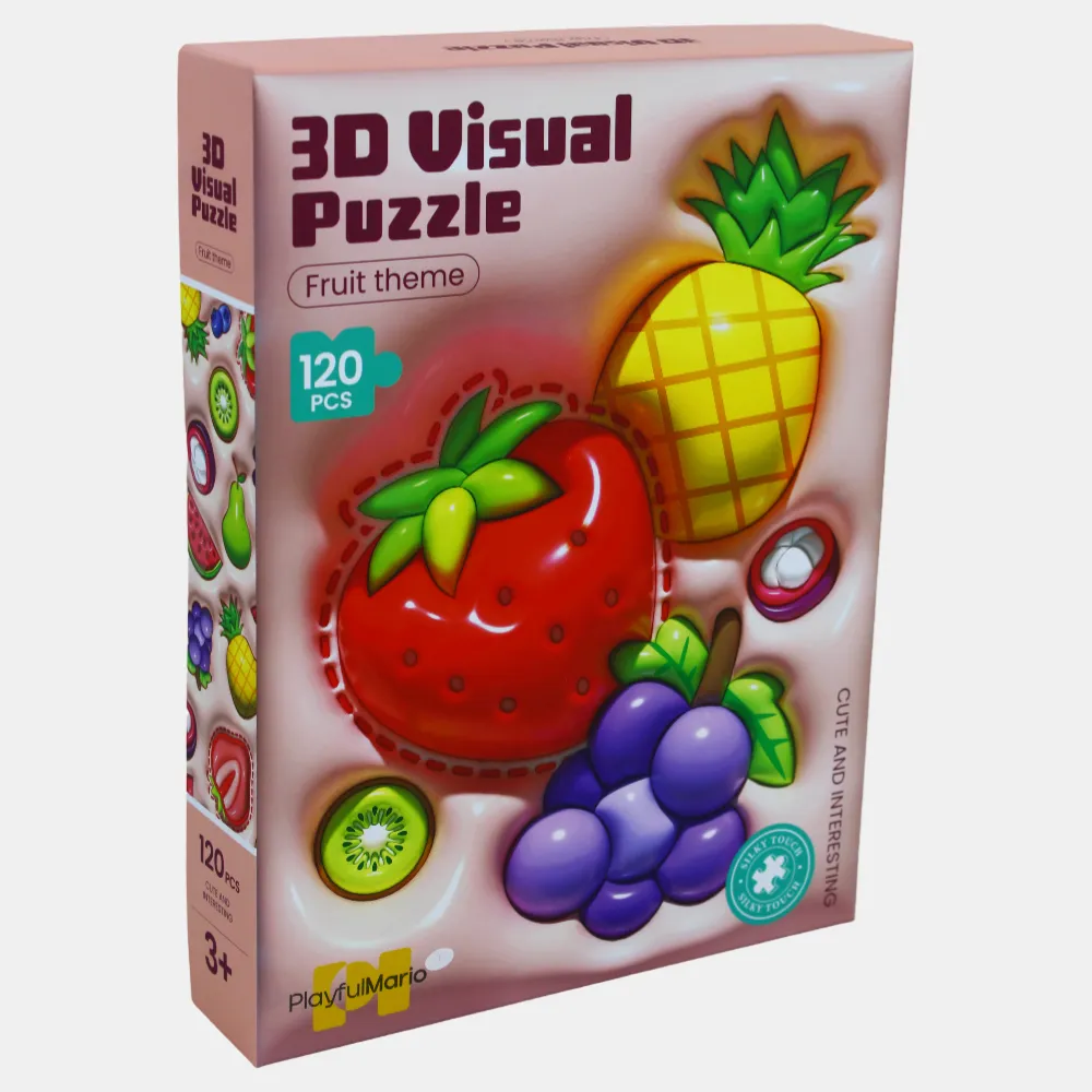 3-D Visual Puzzle - Fruit Theme Playroom adventures begin here