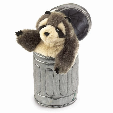 Mini makers Raccoon In Garbage Can Puppet