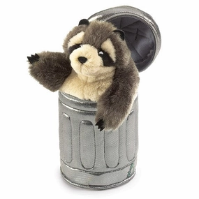 Mini makers Raccoon In Garbage Can Puppet