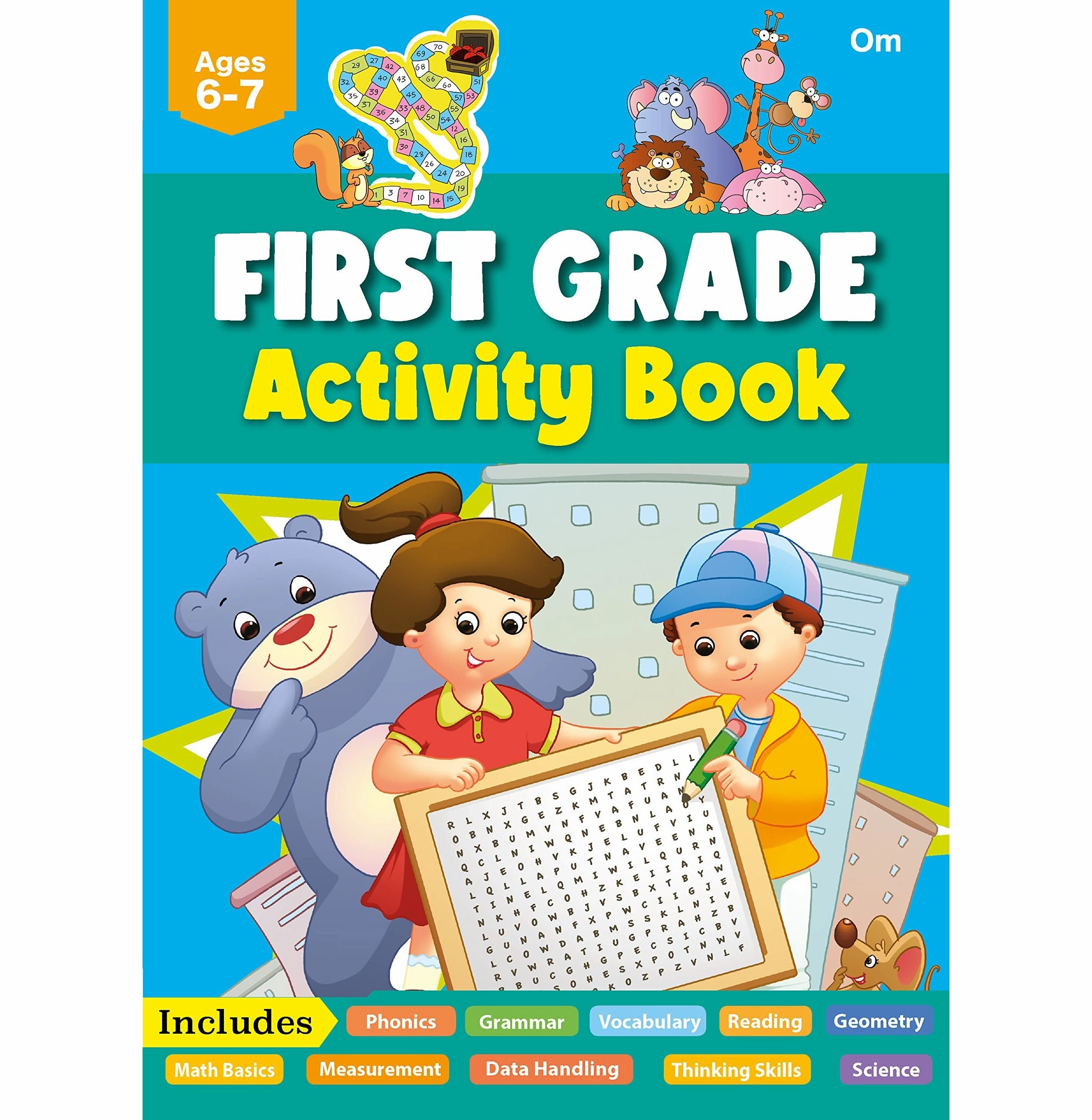 Busy kids Activity Book : Jumbo Smart Scholars: Grade 1 Workbook Activity Book (320 Full Colour Pages) [Paperback] Om Books Editorial Team