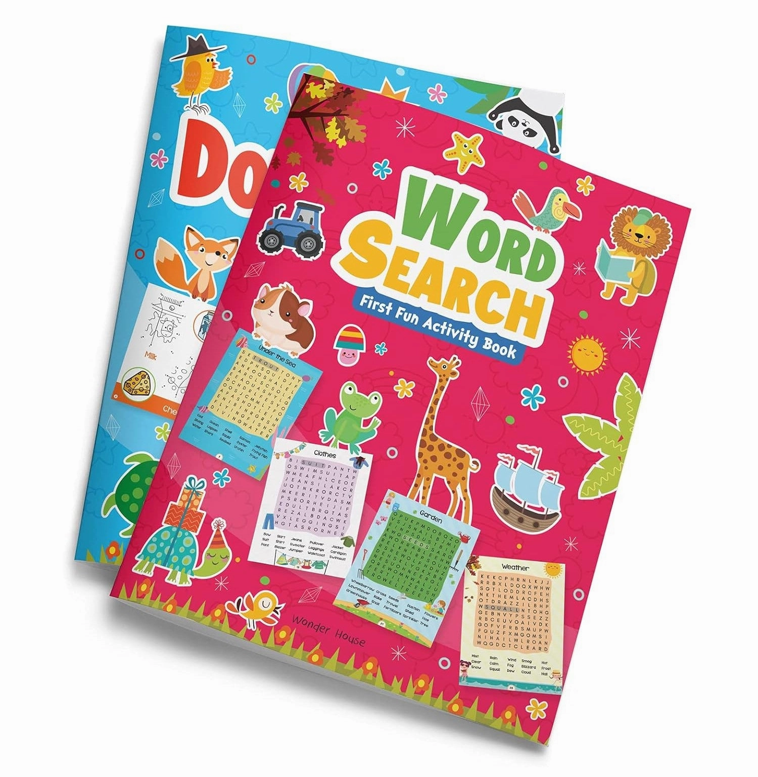 My First Fun Activity Boxset Of 4 Books: Spot The Difference Mazes Word Search & Dot To Dot [Paperback] Wonder House Books Playroom learning First explorers